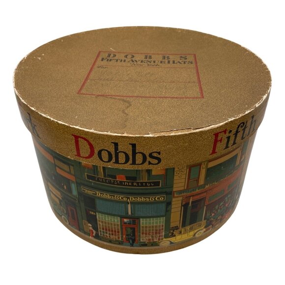 Vintage Dobbs Fifth Avenue New York Hatbox Antique Collectible Display Storage B - Picture 1 of 7